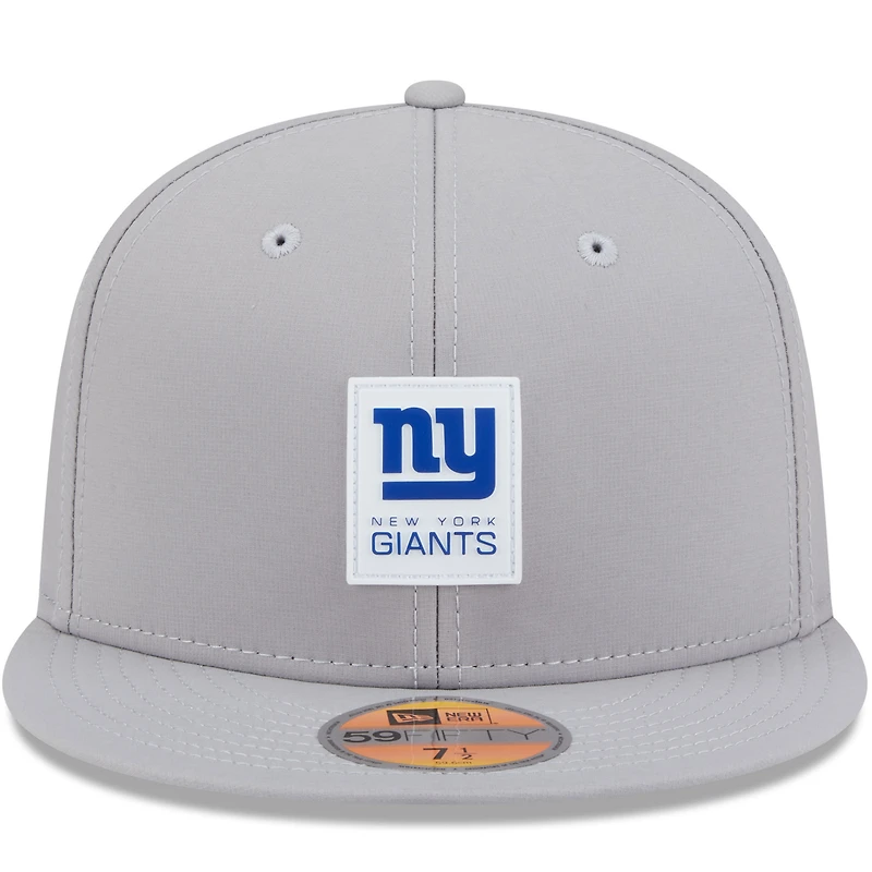 Casquette ajustée New Era 59FIFTY grise York Giants 2025 Sideline pour homme