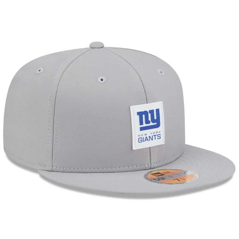 Casquette ajustée New Era 59FIFTY grise York Giants 2025 Sideline pour homme