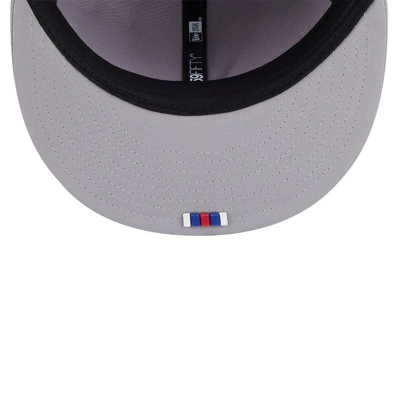 Casquette ajustée New Era 59FIFTY grise York Giants 2025 Sideline pour homme