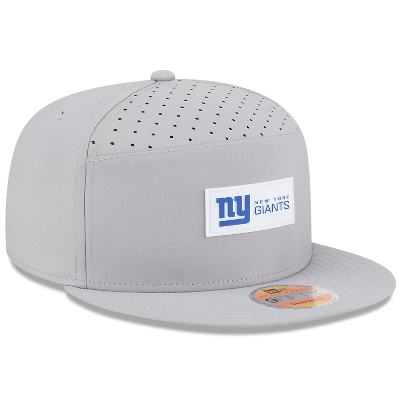 Casquette snapback 9FIFTY grise New Era pour homme, New York Giants 2025 Sideline Split Panel