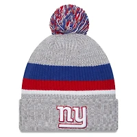 Men's New Era Heather Gray New York Giants Cuffed Knit Hat with Pom