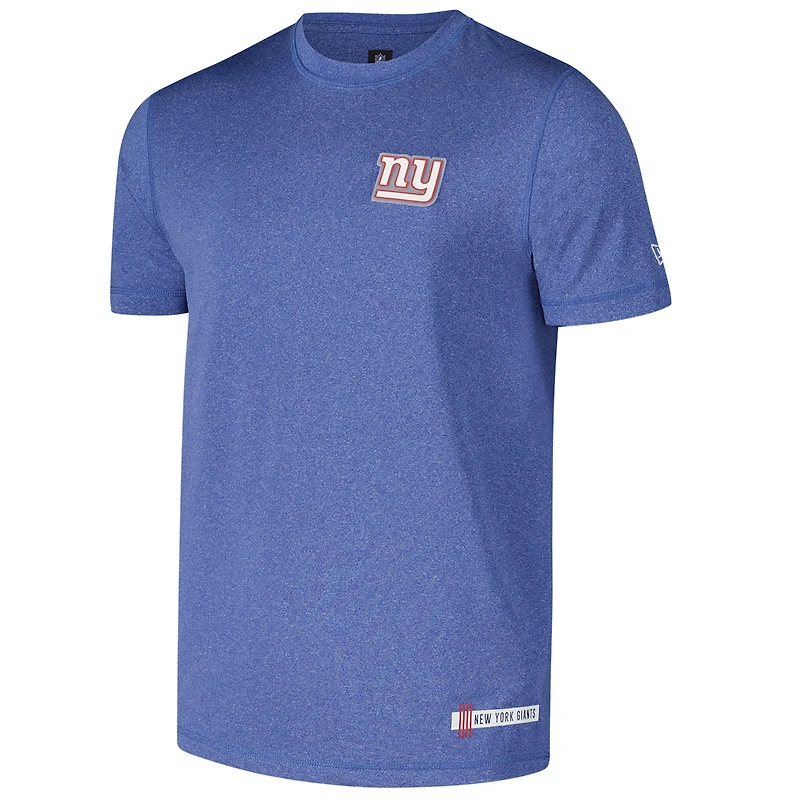 T-shirt du camp d'entraînement NFL 2024 New Era Heather Royal York Giants pour homme