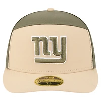 Men's New Era Light Beige/Olive York Giants Two-Tone Color Pack Split Panel 59FIFTY Fitted Hat