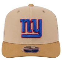 Men's New Era Light Beige New York Giants  Two-Tone Trucker 9SEVENTY Adjustable Hat