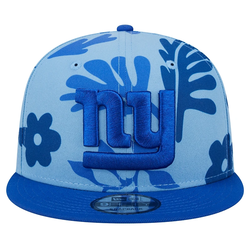 Men's New Era Light Blue New York Giants Leafy 9FIFTY Snapback Hat