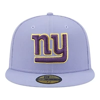 Men's New Era Light Purple York Giants Lavender Bloom 59FIFTY Fitted Hat