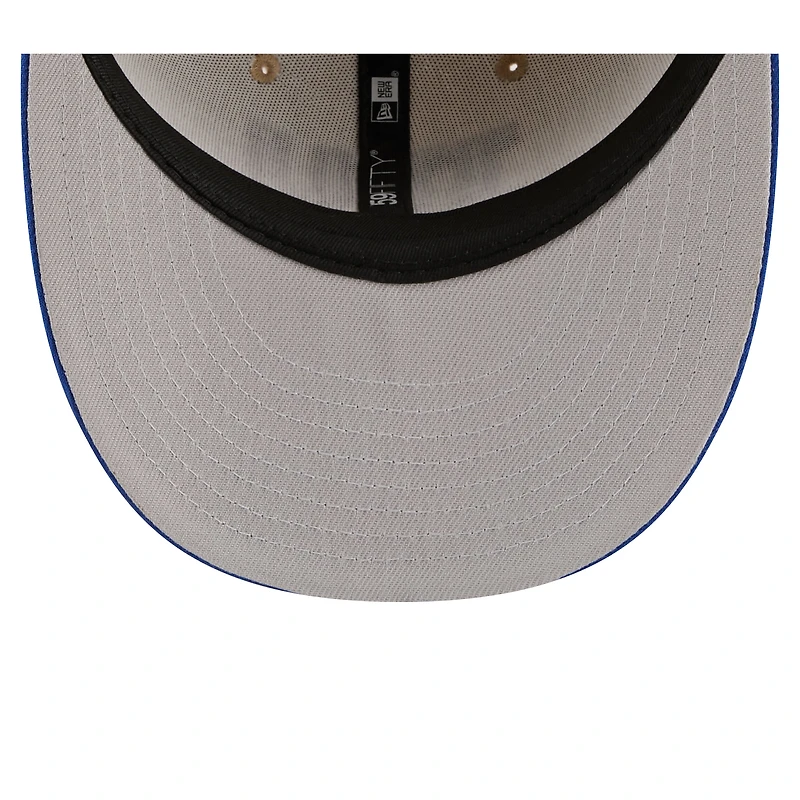 Men's New Era  Natural/Royal York Giants Pre-Curved Twine 59FIFTY Fitted Hat