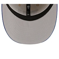 Men's New Era  Natural/Royal York Giants Pre-Curved Twine 59FIFTY Fitted Hat