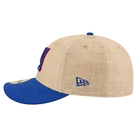 Men's New Era  Natural/Royal York Giants Pre-Curved Twine 59FIFTY Fitted Hat