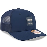 Men's New Era Navy New York Giants 2025 Sideline Throwback 9SEVENTY Trucker Adjustable Hat