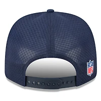 Men's New Era Navy New York Giants 2025 Sideline Throwback 9SEVENTY Trucker Adjustable Hat