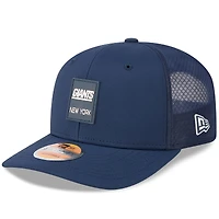 Men's New Era Navy New York Giants 2025 Sideline Throwback 9SEVENTY Trucker Adjustable Hat