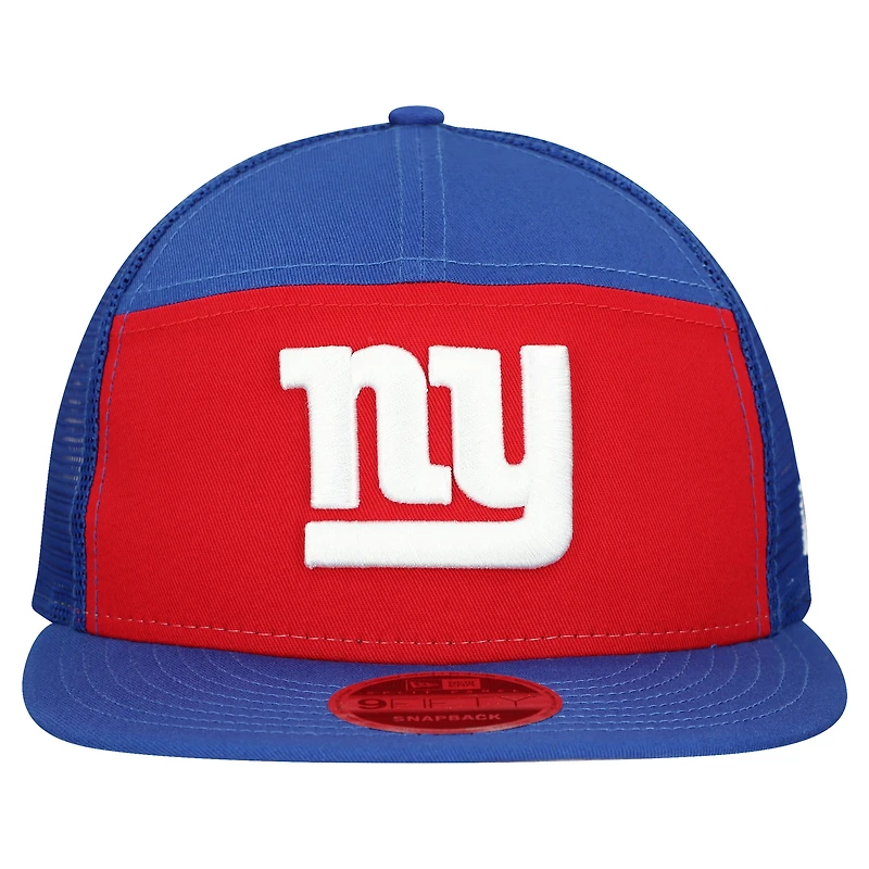 Men's New Era Red/Royal New York Giants Outdoor Split Panel 9FIFTY Snapback Hat
