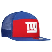 Casquette snapback New Era 9FIFTY rouge/bleu roi pour homme, New York Giants, à panneaux séparés