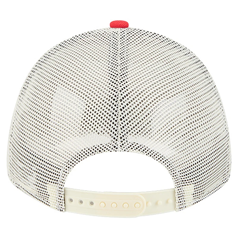 Men's New Era Red New York Giants Apple Trucker 9FORTY Adjustable Hat