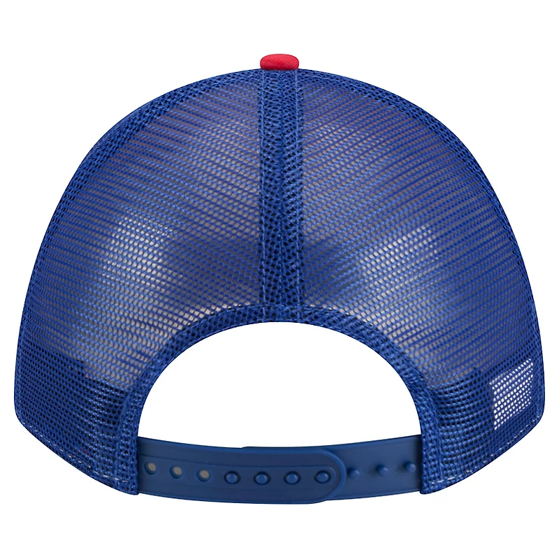 Casquette ajustable New Era rouge New York Giants Linear A-Frame 9FORTY pour homme