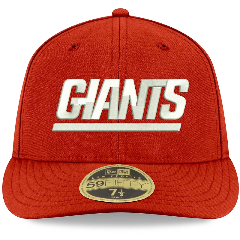 Men's New Era Red York Giants Omaha Throwback Low Profile 59FIFTY Fitted Hat