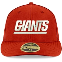Men's New Era Red York Giants Omaha Throwback Low Profile 59FIFTY Fitted Hat