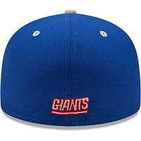 Casquette ajustée 59FIFTY New Era Royal/Grey York Giants Flipside 2Tone pour homme