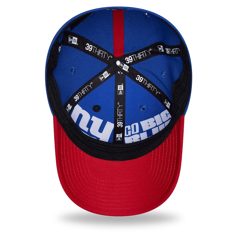 Casquette New Era Flex pour homme, bleu royal/rouge, York Giants, repêchage NFL 2026, modèle 39THIRTY M-Crown