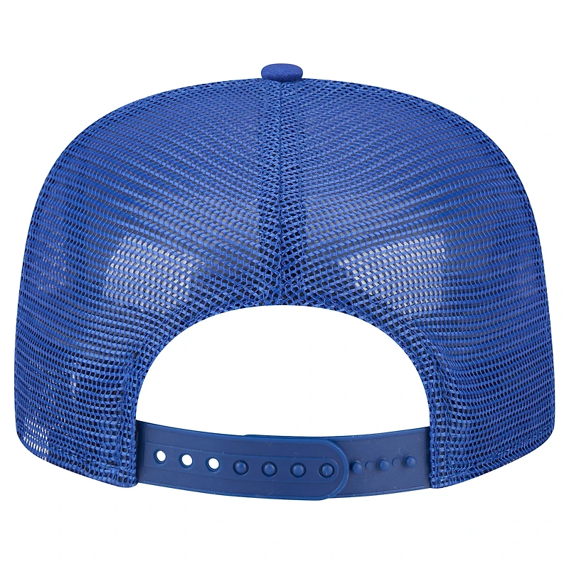 Casquette Snapback 9FIFTY Snapback à demi-rayure New Era Royal/Rouge New York Giants pour hommes