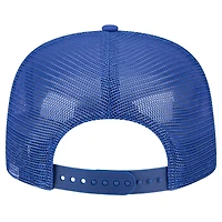 Casquette Snapback 9FIFTY Snapback à demi-rayure New Era Royal/Rouge New York Giants pour hommes