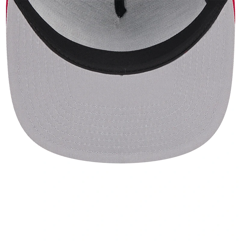 Casquette Snapback 9FIFTY Snapback à demi-rayure New Era Royal/Rouge New York Giants pour hommes