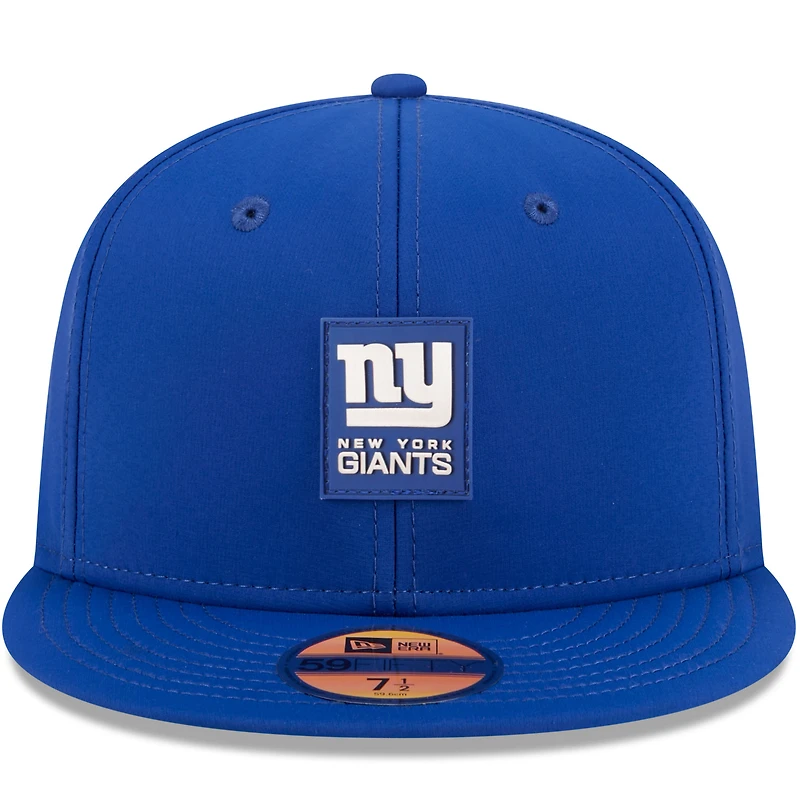 Casquette ajustée New Era Royal York Giants 2025 Sideline Quill Tech 59FIFTY pour homme