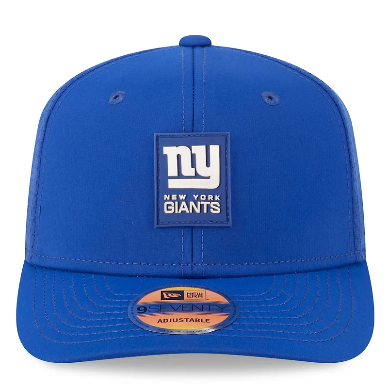 Men's New Era Royal New York Giants 2025 Sideline  9SEVENTY Trucker Adjustable Hat