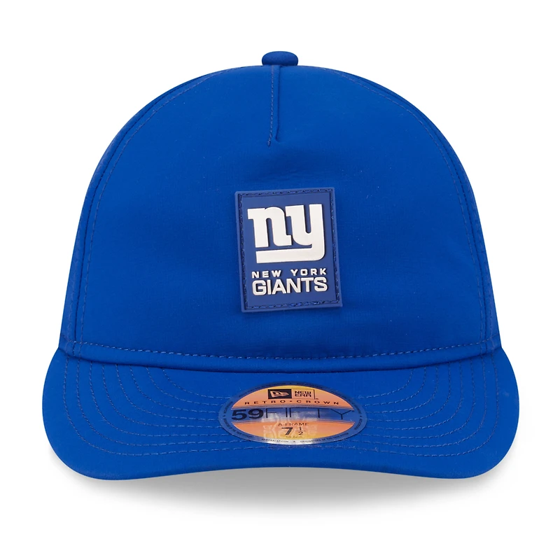 Men's New Era Royal York Giants 2025 Sideline  Retro Crown 59FIFTY Fitted Hat