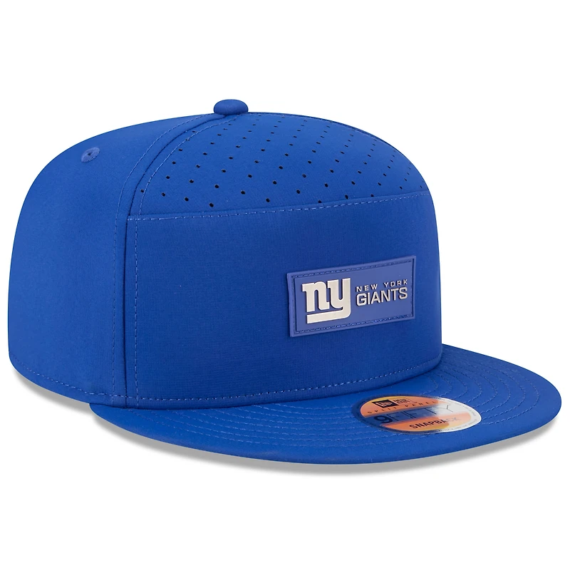 Men's New Era Royal New York Giants 2025 Sideline  Split Panel 9FIFTY Snapback Hat
