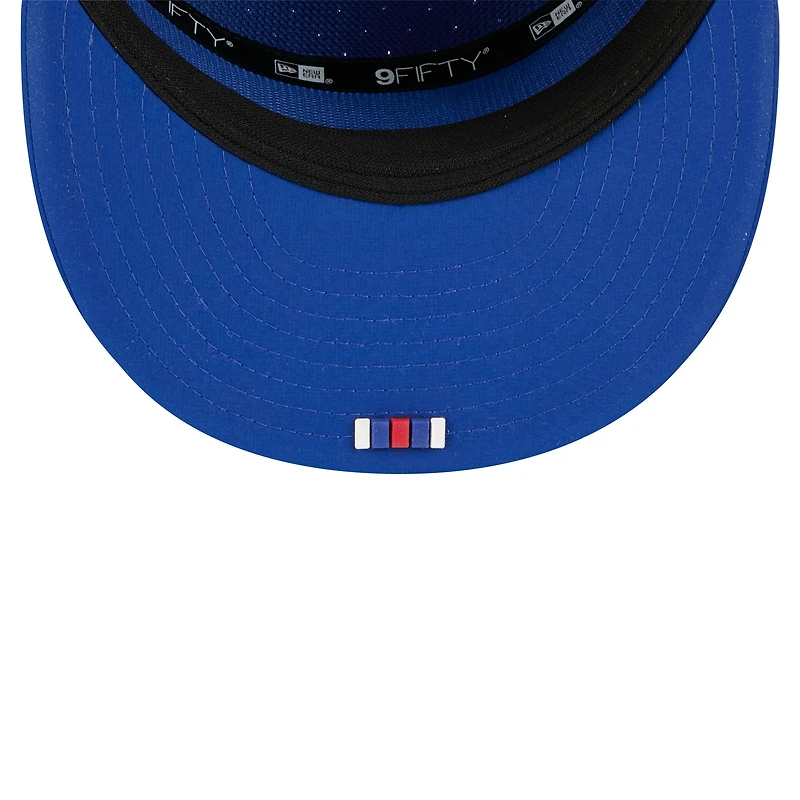Men's New Era Royal New York Giants 2025 Sideline  Split Panel 9FIFTY Snapback Hat