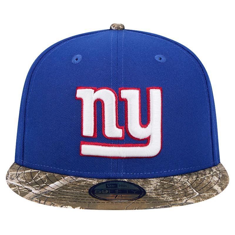 Casquette ajustée New Era Royal York Giants Active Two-Tone Camo 59FIFTY pour homme