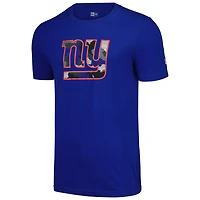 T-shirt bleu à logo camouflage New Era pour hommes des Giants de York