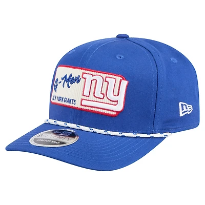 Casquette extensible à pression New Era Royal New York Giants Chant 9SEVENTY pour homme