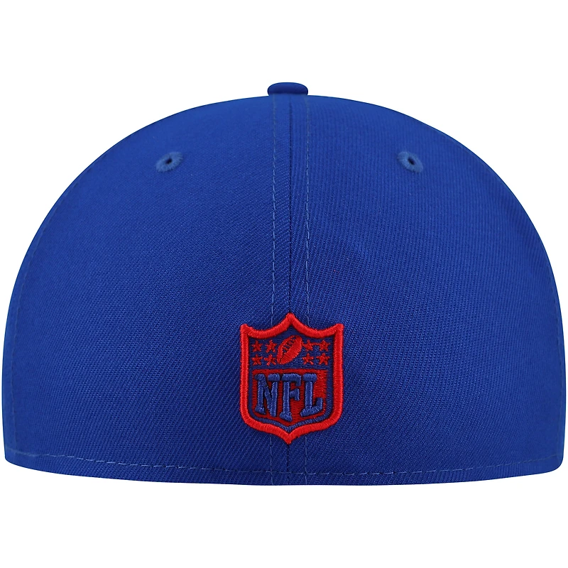 Men's New Era Royal York Giants Checkered Undervisor 59FIFTY Fitted Hat