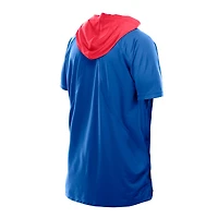 T-shirt à capuche et manches courtes raglan authentique New Era Royal York Giants Combine pour homme