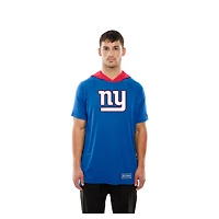 T-shirt à capuche et manches courtes raglan authentique New Era Royal York Giants Combine pour homme