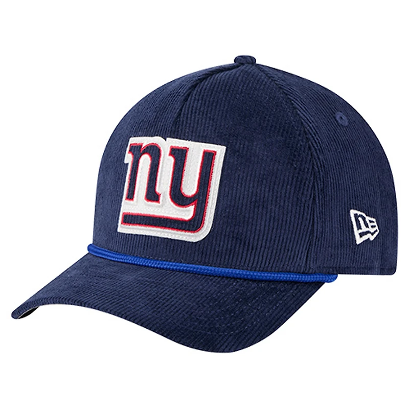 Casquette ajustable New Era Royal New York Giants en velours côtelé 9FORTY A-Frame pour homme