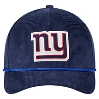 Casquette ajustable New Era Royal New York Giants en velours côtelé 9FORTY A-Frame pour homme