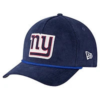 Casquette ajustable New Era Royal New York Giants en velours côtelé 9FORTY A-Frame pour homme