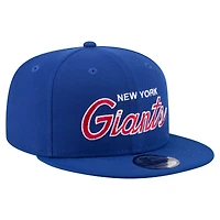 Men's New Era  Royal New York Giants Core Team Script 9FIFTY Snapback Hat