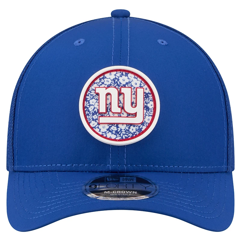 Men's New Era  Royal New York Giants Floral 9FORTY M-Crown Trucker Adjustable Hat