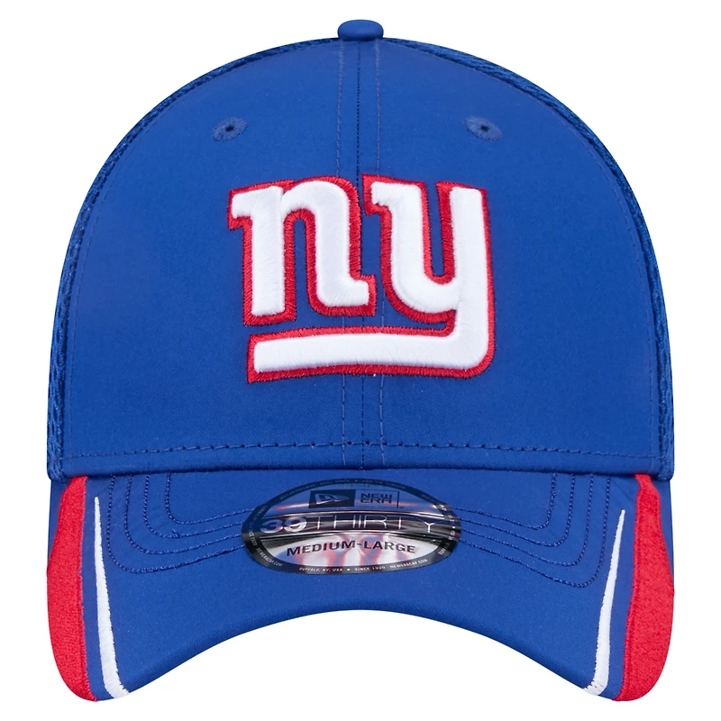Casquette New Era Royal York Giants Game Day Linear 39THIRTY Flex pour homme