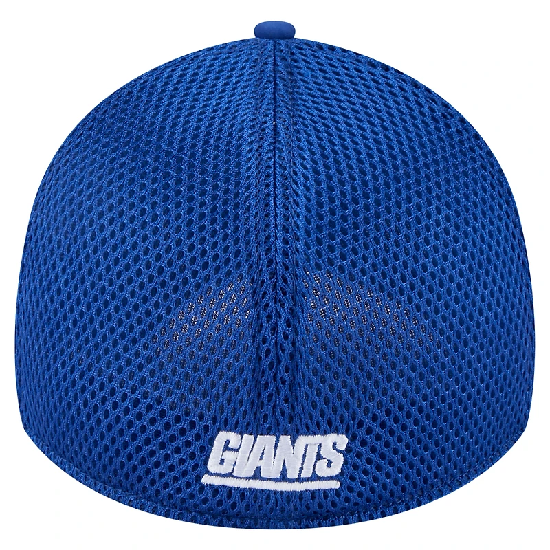 Casquette New Era Royal York Giants Game Day Linear 39THIRTY Flex pour homme