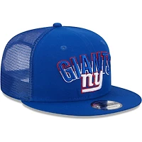 Men's New Era Royal New York Giants  Grade Trucker 9FIFTY Snapback Hat