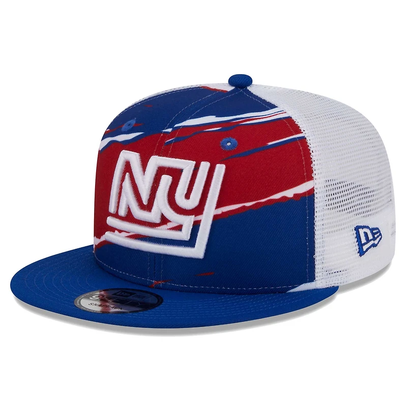 Casquette Snapback 9FIFTY New Era Royal New York Giants Historic Tear Trucker pour hommes