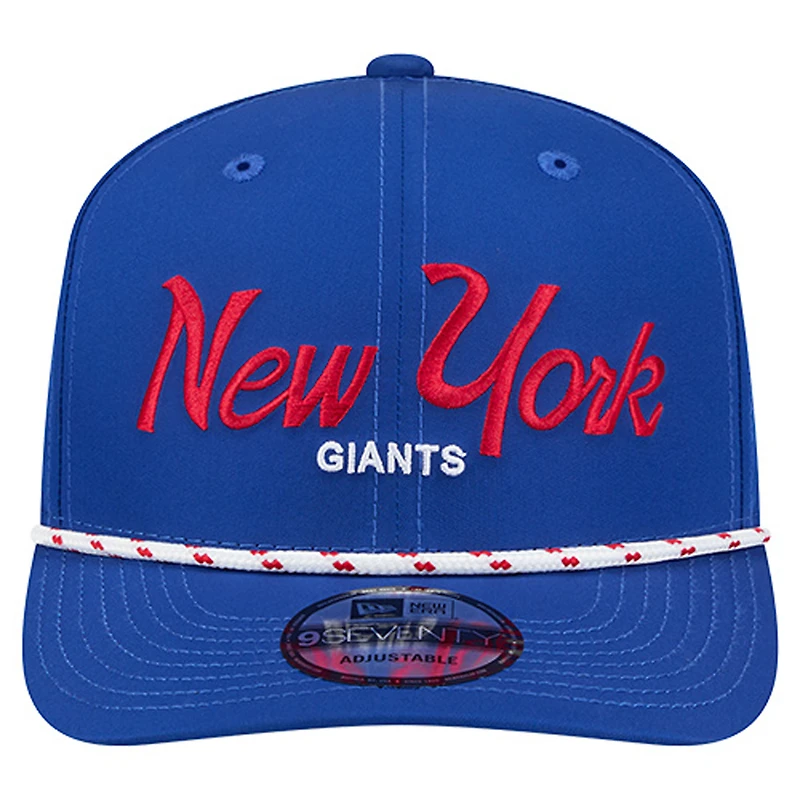 Men's New Era Royal New York Giants Script 9SEVENTY Adjustable Hat
