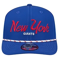 Men's New Era Royal New York Giants Script 9SEVENTY Adjustable Hat