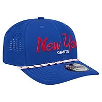 Casquette ajustable New Era Royal New York Giants Script 9SEVENTY pour homme